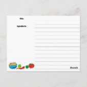 Mexicaanse eten salsa kookboek receptenkaart briefkaart (Achterkant)