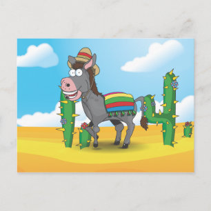 Mexicaanse ezel briefkaart