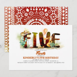 Mexicaanse feestdag 5e verjaardag kaart