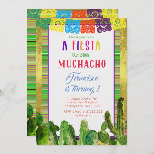 Mexicaanse feestdag kaart (Voorkant / Achterkant)