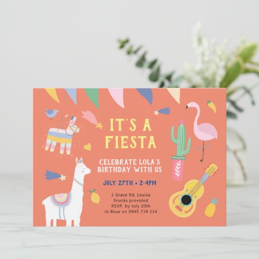 Mexicaanse feestdag, Llama Kaart (Staand voorkant)