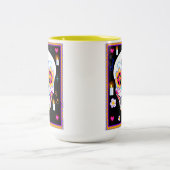 Mexicaanse feestdag van de dode suikerschedel tweekleurige koffiemok (Center)