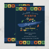 Mexicaanse Feestvlaggen Uitnodiging (Voorkant / Achterkant)