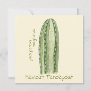 Mexicaanse Fencepost cactus wenskaart Kaart