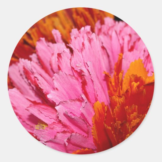 Mexicaanse Festival Bloem Envelope Seal Ronde Sticker (Voorkant)