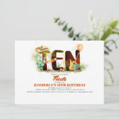 Mexicaanse Fiesta 10e verjaardagsfeest Kaart (Staand voorkant)
