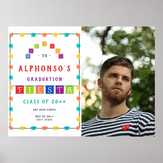 Mexicaanse Fiesta 2024 Graduation Party Welkomstbo Poster (Voorkant)