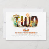 Mexicaanse Fiesta 2e verjaardagsfeestje Kaart (Voorkant)