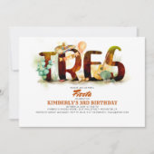 Mexicaanse Fiesta 3e Verjaardagsfeest Uitnodiging  (Voorkant)