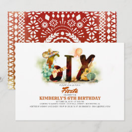 Mexicaanse Fiesta 6e Verjaardagsfeestje Kaart