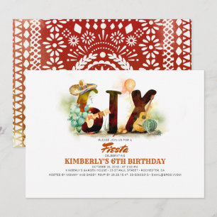 Mexicaanse Fiesta 6e Verjaardagsfeestje Kaart