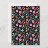 Mexicaanse FIESTA AFSTUDEERUITNODIGING Folk Art Kaart (Achterkant)