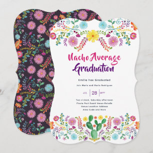 Mexicaanse FIESTA AFSTUDEREN Invitation Folk Art Kaart