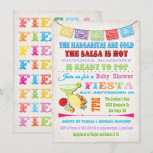 Mexicaanse Fiesta Baby Douche uitnodigingen