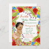 Mexicaanse Fiesta Baby Meisje Douche Kaart (Voorkant / Achterkant)