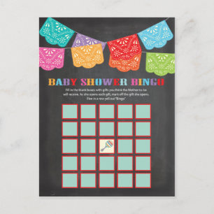 Mexicaanse Fiesta Baby shower Bingo-spelkaart Uitnodiging Briefkaart