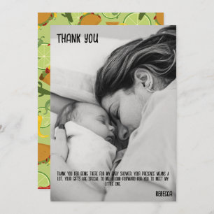 Mexicaanse fiesta baby shower dank u bedankkaart