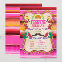 Mexicaanse Fiesta Baby Shower Uitnodiging