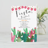 Mexicaanse Fiesta Baby Shower Uitnodiging (Staand voorkant)