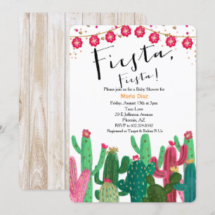 Mexicaanse Fiesta Baby Shower Uitnodiging