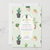 MEXICAANSE Fiesta BABY SHOWER Uitnodiging Cactusse (Voorkant)