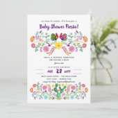 Mexicaanse FIESTA Baby Shower Uitnodiging Volkskun (Staand voorkant)
