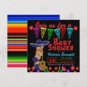 Mexicaanse Fiesta Baby Shower Uitnodigingen (Voorkant / Achterkant)