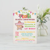 Mexicaanse Fiesta Baby Shower-uitnodigingen Kaart (Staand voorkant)