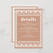 Mexicaanse Fiesta Barro Papel Picado Boho Wedding Informatiekaartje (Voorkant / Achterkant)