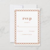 Mexicaanse Fiesta Barro Papel Picado Boho Wedding RSVP Kaartje (Voorkant)