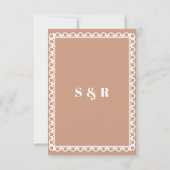 Mexicaanse Fiesta Barro Papel Picado Boho Wedding RSVP Kaartje (Achterkant)