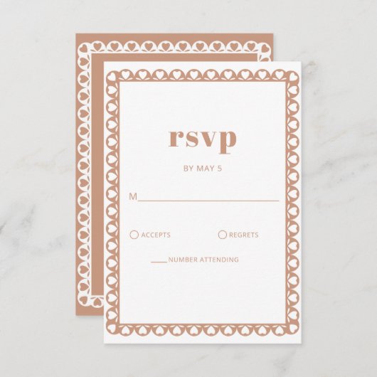 Mexicaanse Fiesta Barro Papel Picado Boho Wedding RSVP Kaartje (Voorkant / Achterkant)