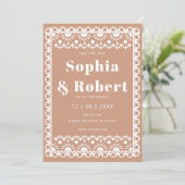 Mexicaanse Fiesta Barro Papel Picado Boho Wedding Save The Date (Staand voorkant)