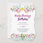 Mexicaanse FIESTA Birthday Invitation Folk Art Kaart (Voorkant)