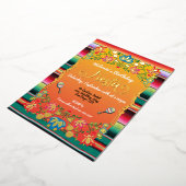 Mexicaanse Fiesta Birthday Party Folie Uitnodiging (Gedraaid)
