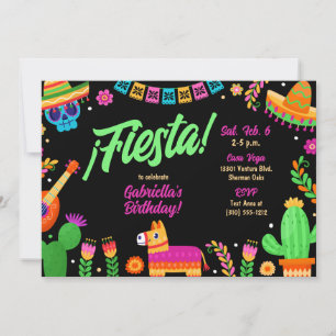 Mexicaanse Fiesta Birthday Party Kaart