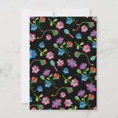 Mexicaanse Fiesta Birthday Party met borduurwerk I Kaart (Achterkant)