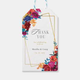 Mexicaanse Fiesta Bloem Bruiloft Favor Gift Label Cadeaulabel