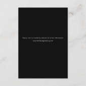 Mexicaanse Fiesta Bloem Bruiloft Zwart RSVP Informatiekaartje (Achterkant)