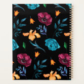 Mexicaanse Fiesta Bloem Zwart Bruiloft Planner (Achterkant)