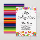 Mexicaanse Fiesta Bloemachtige Trouwfeest Uitnodig Kaart (Voorkant / Achterkant)