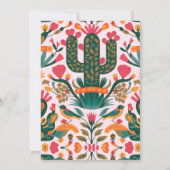 Mexicaanse Fiesta Bloemen Bruids Fiesta Douche Kaart (Achterkant)