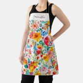 Mexicaanse Fiesta Bloemen Naam All-Over Print Scho Schort (Insitu)