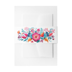 Mexicaanse Fiesta Bloemen Quinceanera Uitnodigingen Wikkel