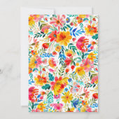 Mexicaanse Fiesta Bloemen Thema Verjaardag Kaart (Achterkant)