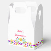 Mexicaanse Fiesta Bloemen Wit Roze Gepersonaliseer Bedankdoosjes (Geopend)
