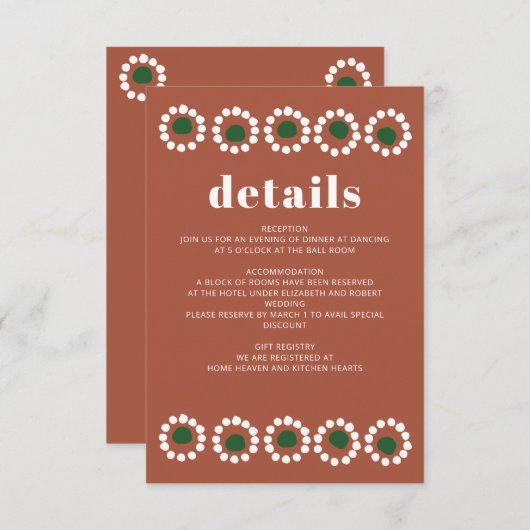 Mexicaanse Fiesta Boho Barro bruiloft Informatiekaartje