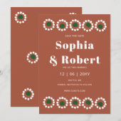 Mexicaanse Fiesta Boho Barro bruiloft Save The Date (Voorkant / Achterkant)