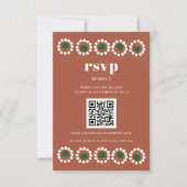 Mexicaanse Fiesta Boho Barro Wedding QR Code RSVP Kaartje (Voorkant)