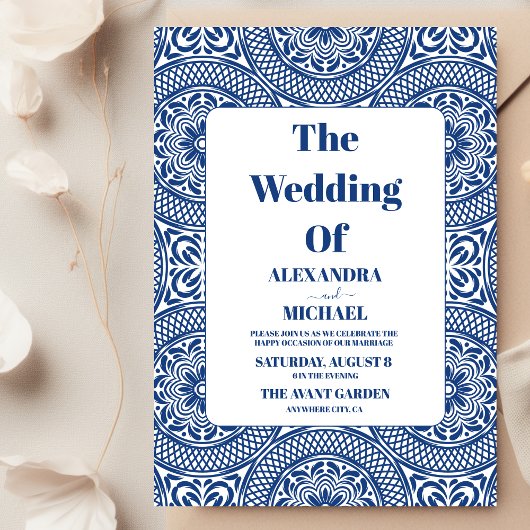 Mexicaanse Fiesta Borduurwerk Bloemen Bruiloft Kaart